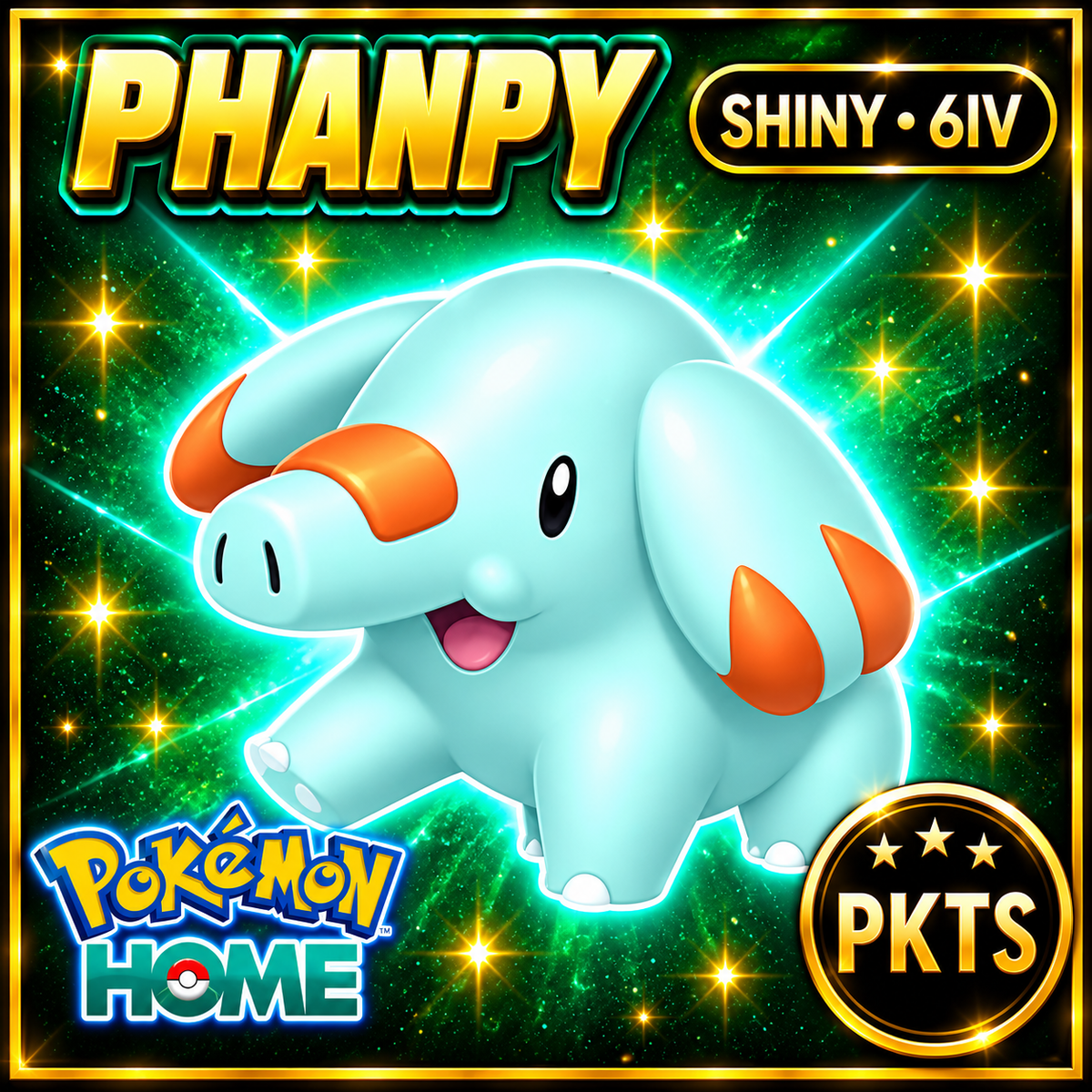 Shiny Phanpy Pokémon HOME 6IV Competitive Battle Ready - Image 1