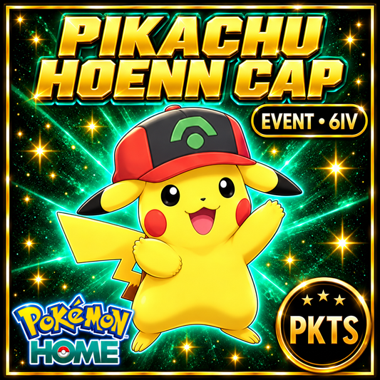 Pokemon Home ASH PIKACHU EVENT Hoenn Cap 6IV Pokemon Scarlet Violet Pokemon Sword Shield, Pokemon Lets Go, Pokemon Legends Arceus - Image 1