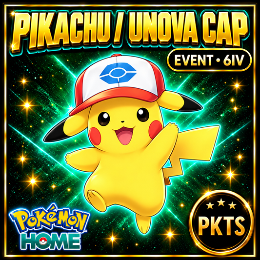 Pokemon Home ASH PIKACHU EVENT Unova Cap 6IV Pokemon Scarlet Violet Pokemon Sword Shield, Pokemon Lets Go, Pokemon Legends Arceus - Image 1
