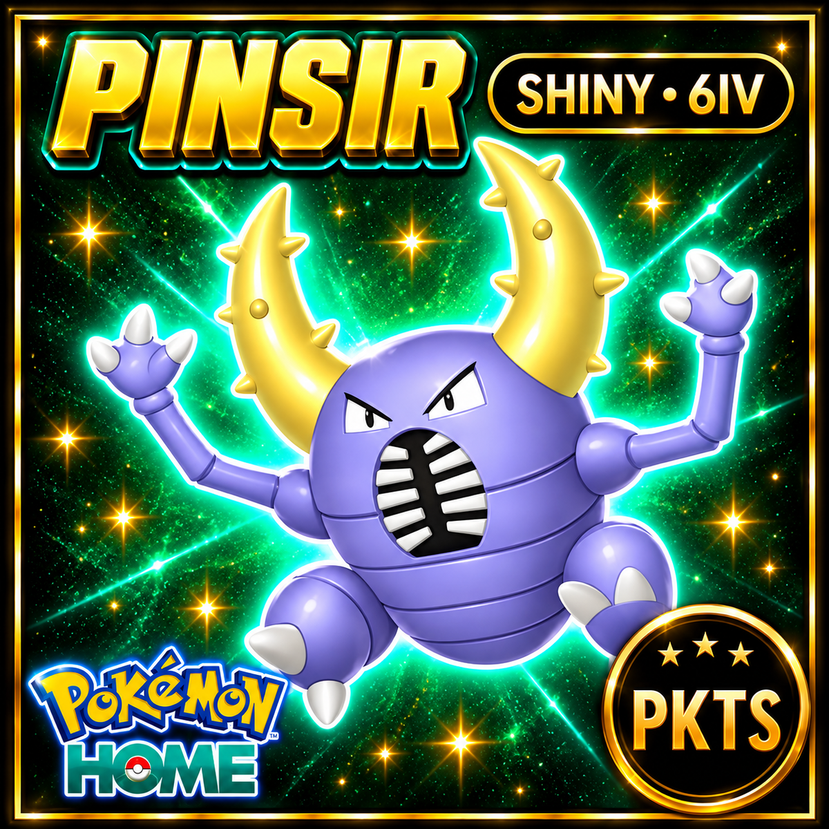 Shiny Pinsir Pokémon HOME 6IV Competitive Battle Ready - Image 1