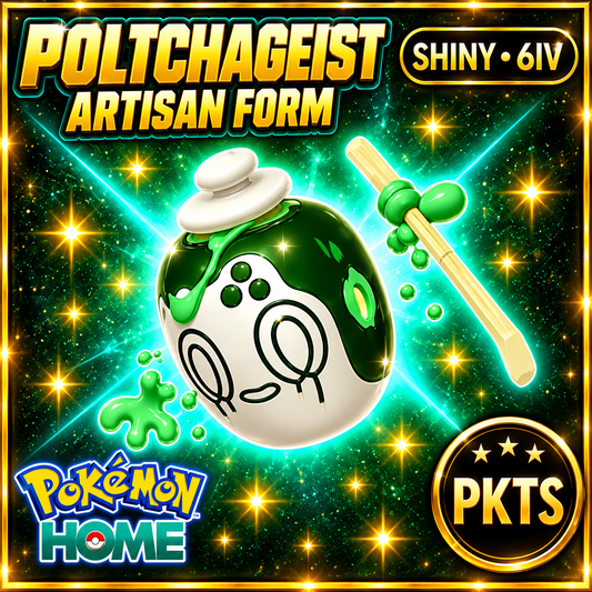 Shiny Poltchageist Artisan Form Pokémon HOME 6IV Competitive Battle Ready - Image 1