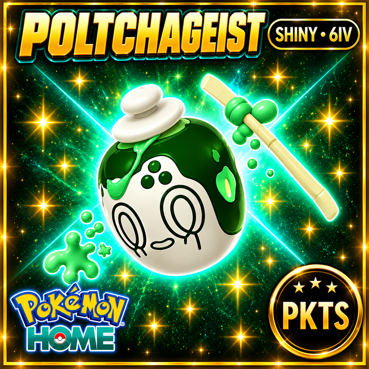 Shiny Poltchageist Pokémon HOME 6IV Competitive Battle Ready - Image 1