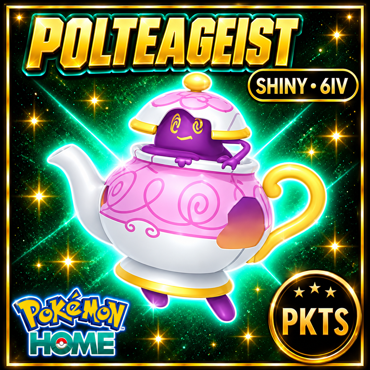 Shiny Polteageist Pokémon HOME 6IV Competitive Battle Ready - Image 1