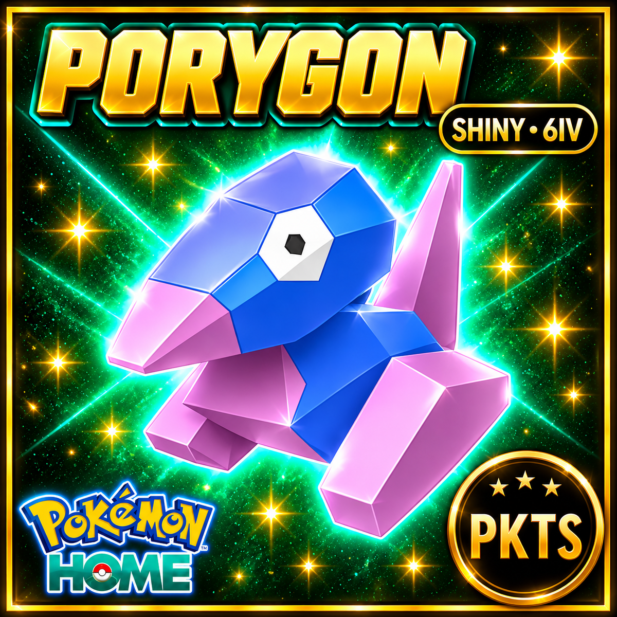 Shiny Porygon Pokémon HOME 6IV Competitive Battle Ready - Image 1