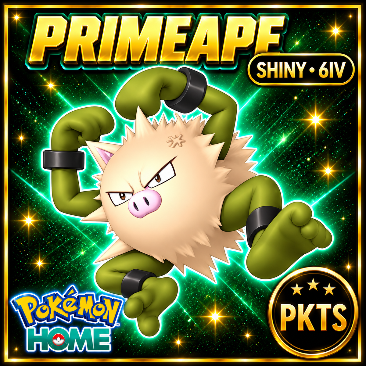 Shiny Primeape Pokémon HOME 6IV Competitive Battle Ready - Image 1
