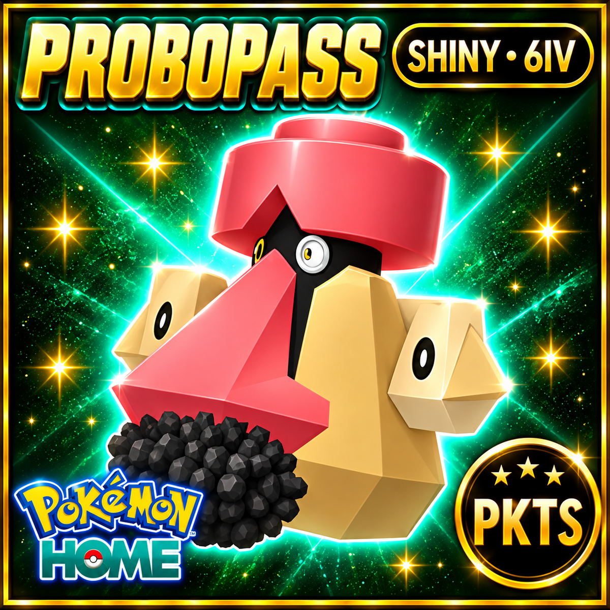 Shiny Probopass Pokémon HOME 6IV Competitive Battle Ready - Image 1