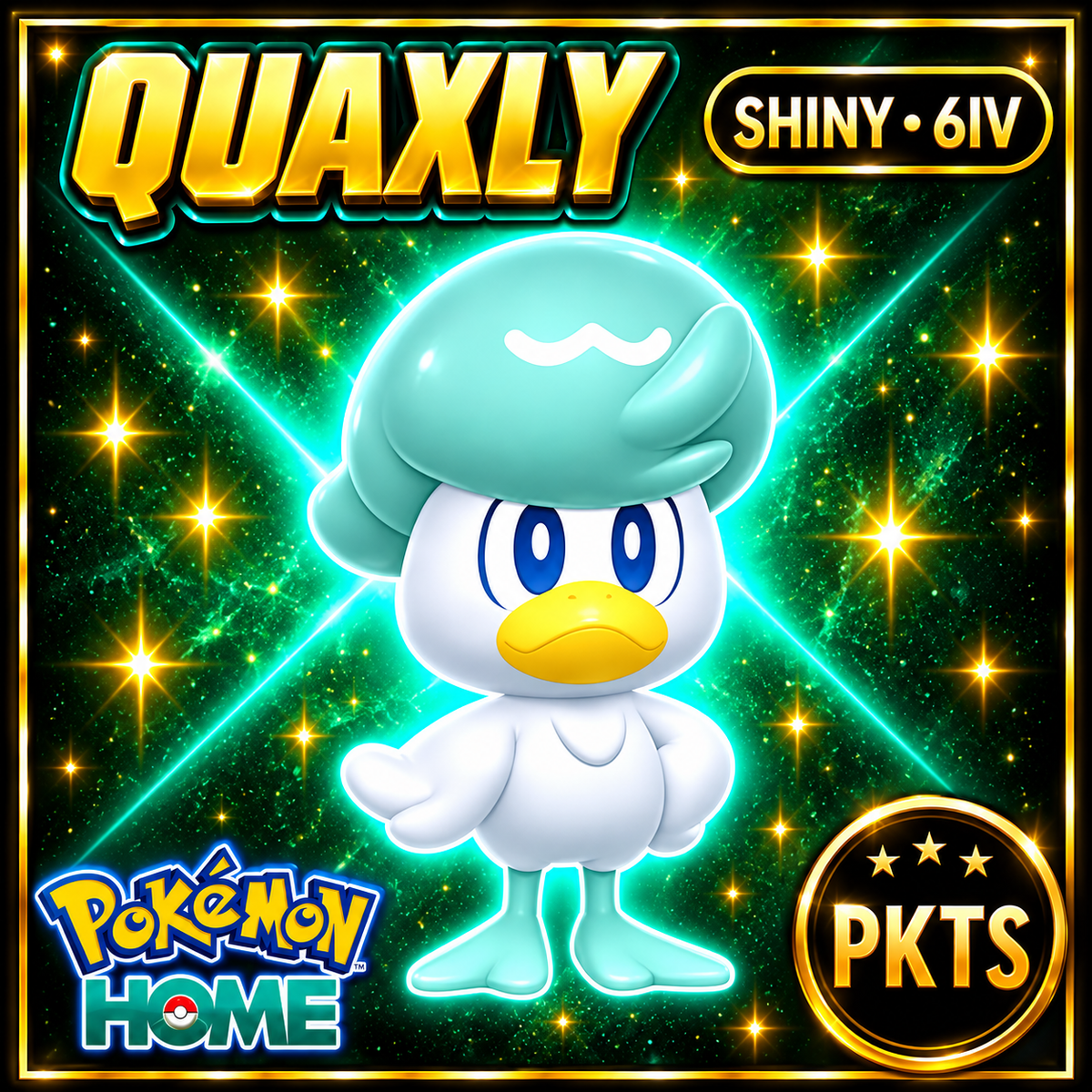Shiny Quaxly Pokémon HOME 6IV Competitive Battle Ready - Image 1
