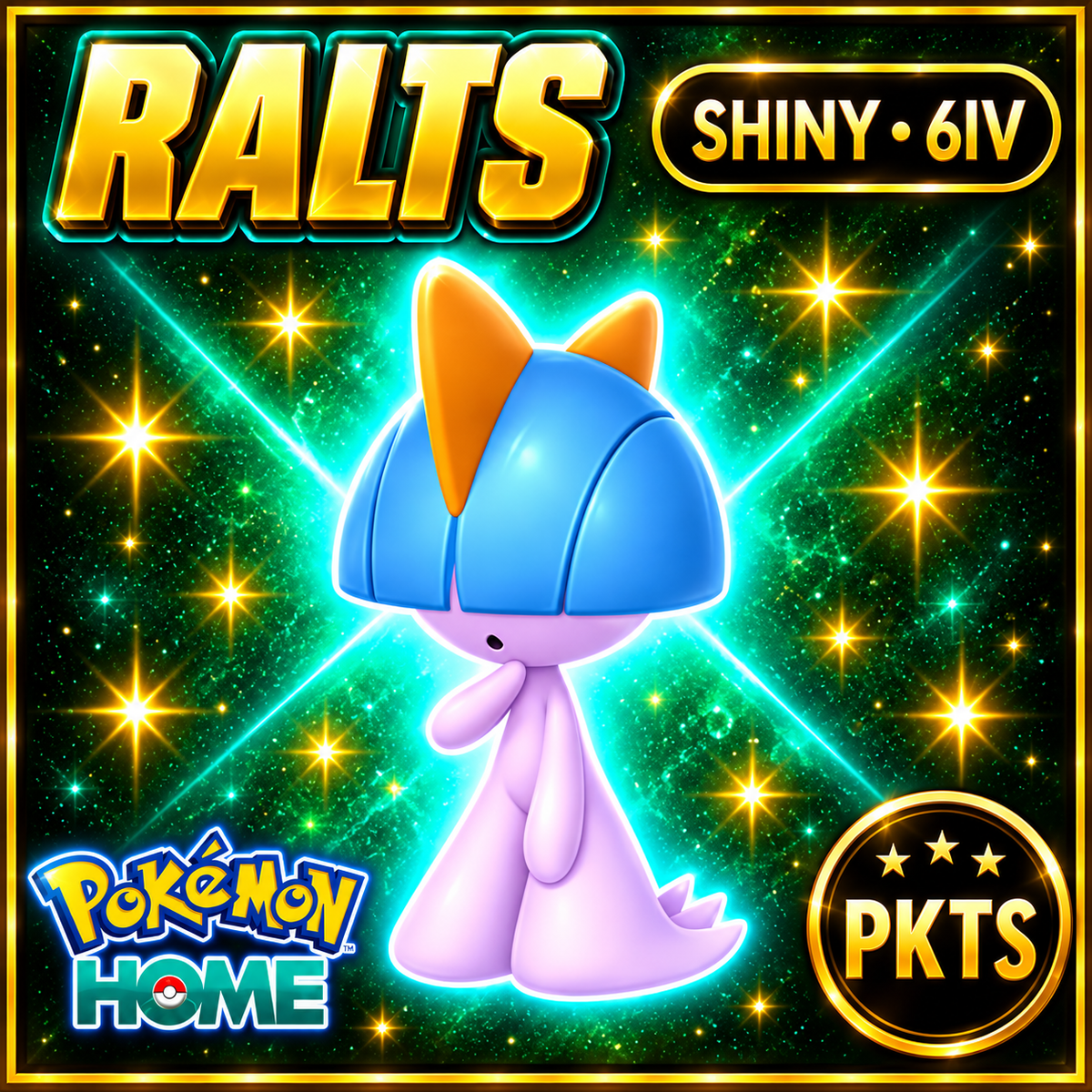 Shiny Ralts Pokémon HOME 6IV Competitive Battle Ready - Image 1