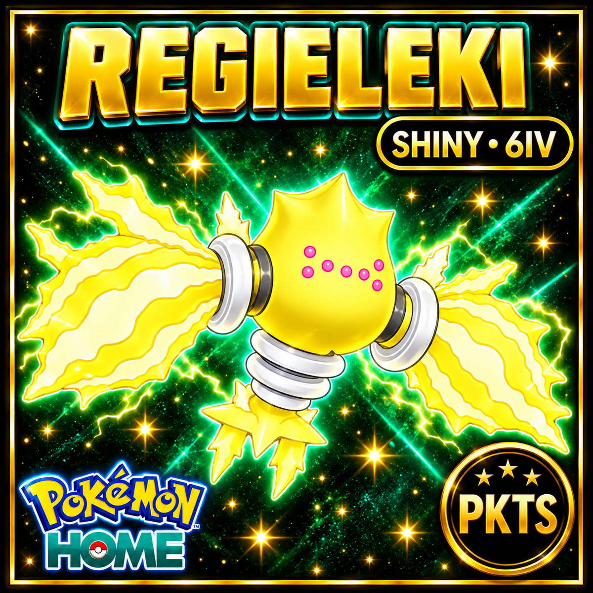 Shiny Regieleki Pokémon HOME 6IV Competitive Battle Ready - Image 1