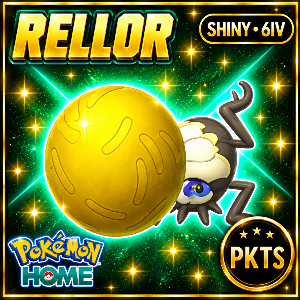 Shiny Rellor Pokémon HOME 6IV Competitive Battle Ready - Image 1