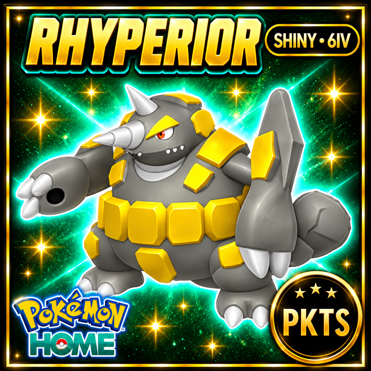 Shiny Rhyperior Pokémon HOME 6IV Competitive Battle Ready - Image 1