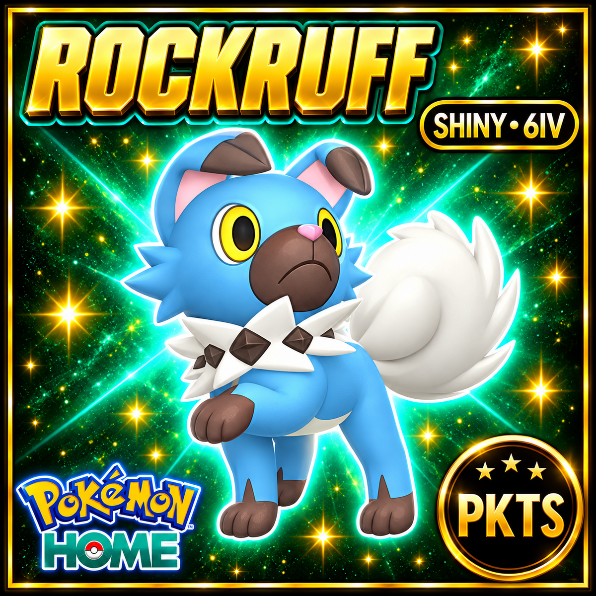 Shiny Rockruff Pokémon HOME 6IV Competitive Battle Ready - Image 1