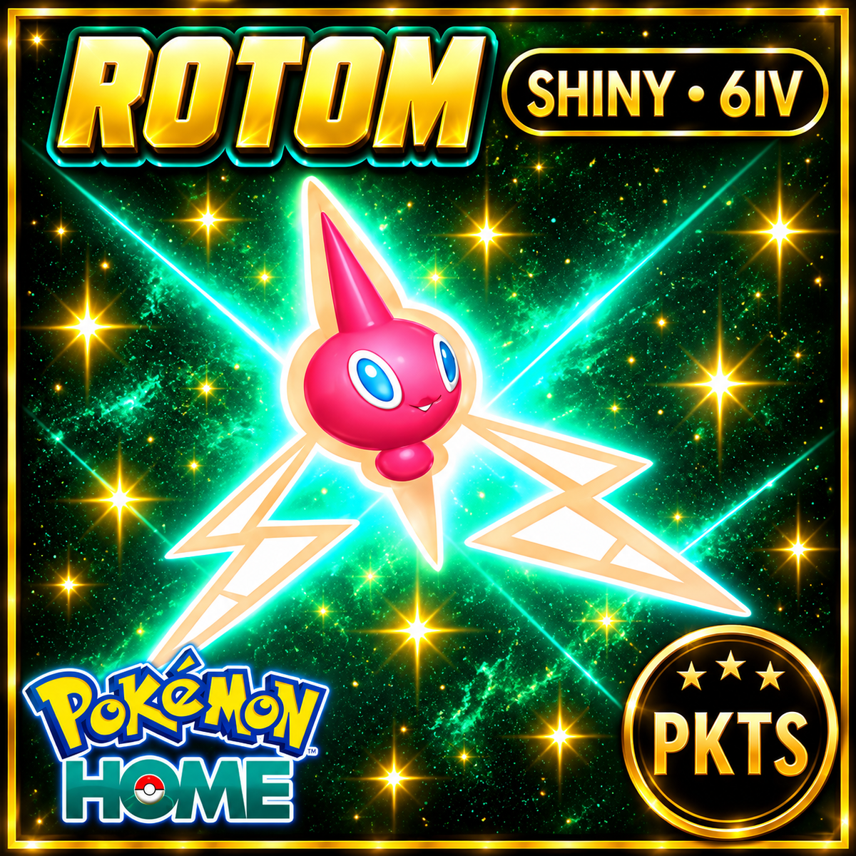 Shiny Rotom Pokémon HOME 6IV Competitive Battle Ready - Image 1