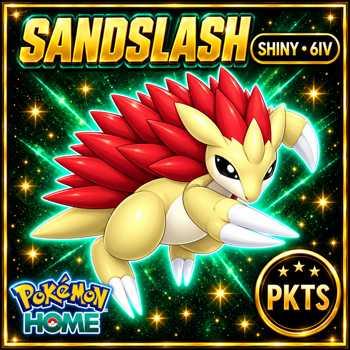 Shiny Sandslash Pokémon HOME 6IV Competitive Battle Ready - Image 1