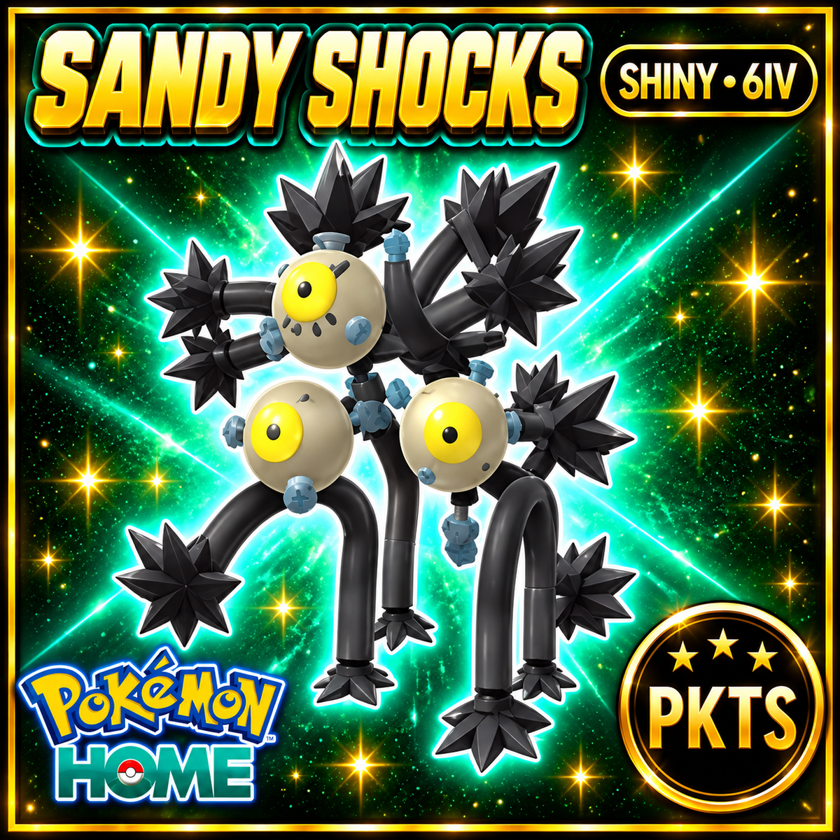 Shiny Sandy Shocks Pokémon HOME 6IV Competitive Battle Ready - Image 1