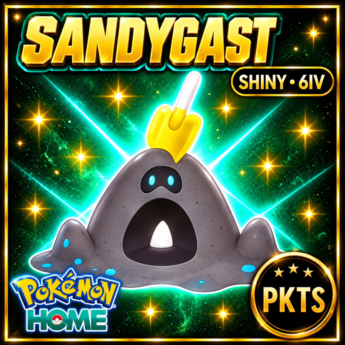 Shiny Sandygast Pokémon HOME 6IV Competitive Battle Ready - Image 1