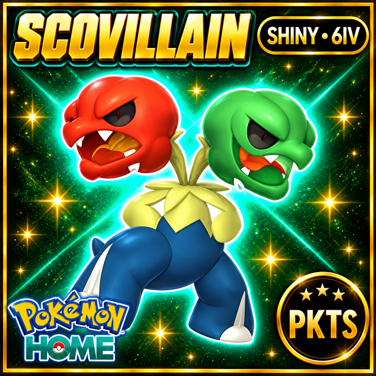 Shiny Scovillain Pokémon HOME 6IV Competitive Battle Ready - Image 1