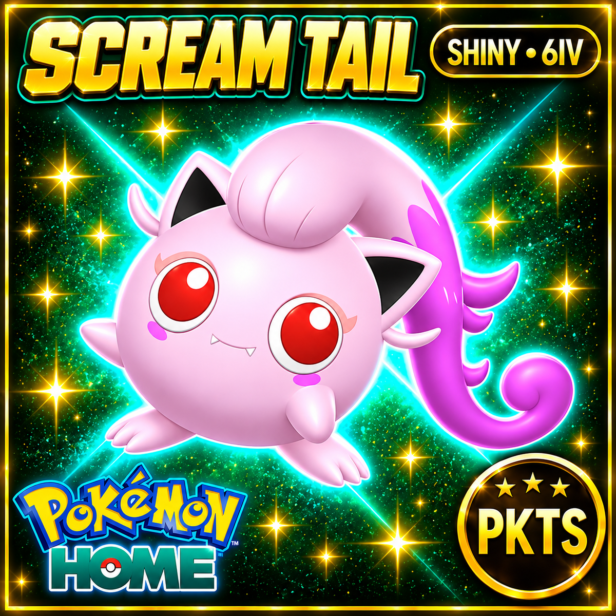 Shiny Scream Tail Pokémon HOME 6IV Competitive Battle Ready - Image 1