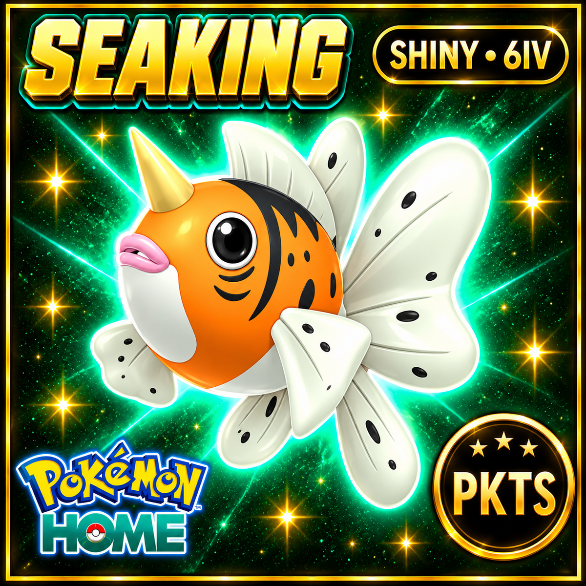 Shiny Seaking Pokémon HOME 6IV Competitive Battle Ready - Image 1