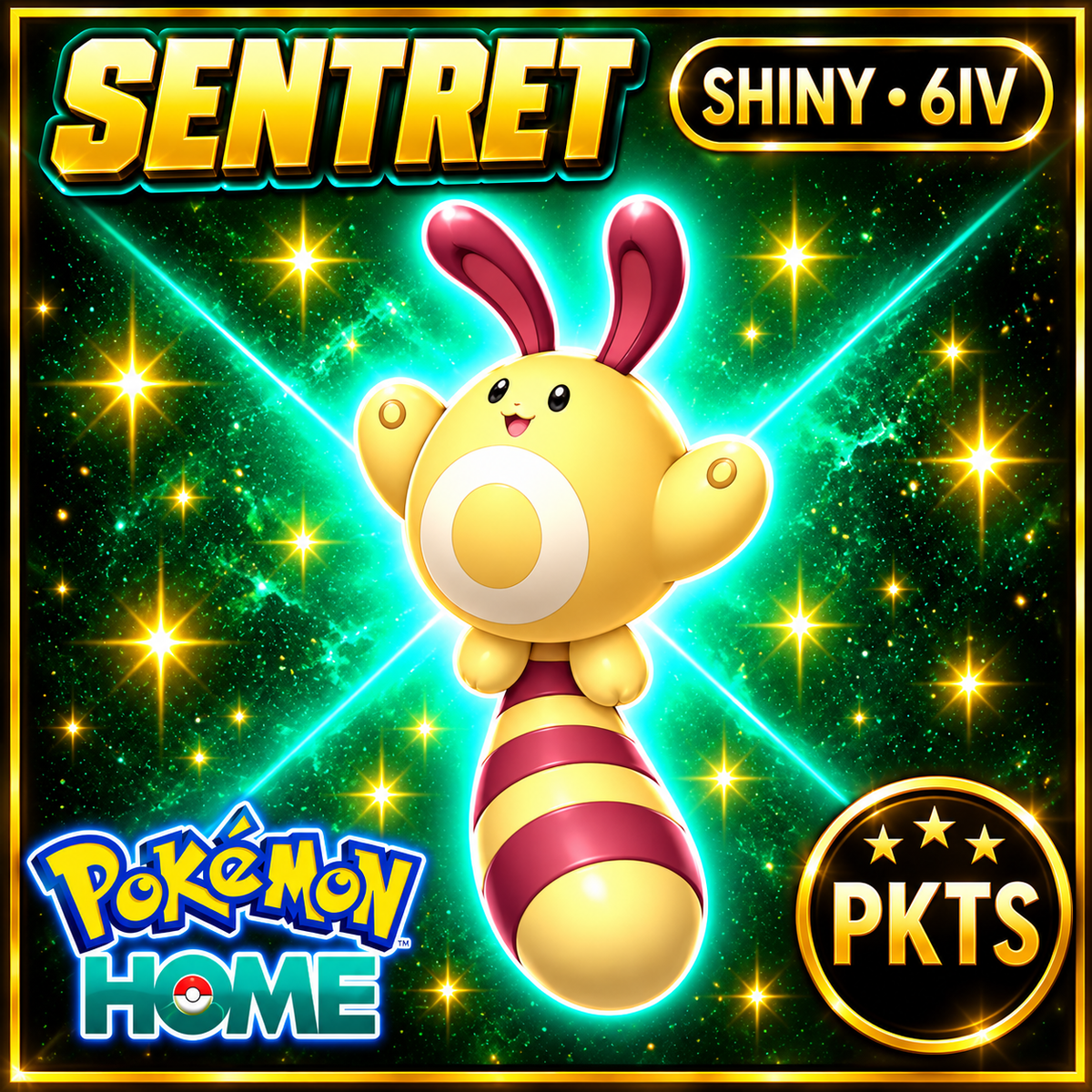 Shiny Sentret Pokémon HOME 6IV Competitive Battle Ready - Image 1