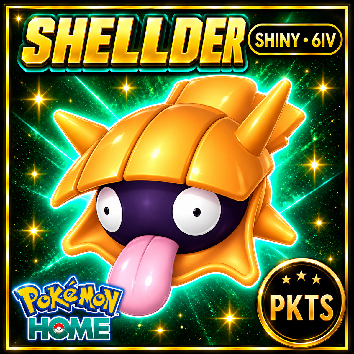Shiny Shellder Pokémon HOME 6IV Competitive Battle Ready - Image 1
