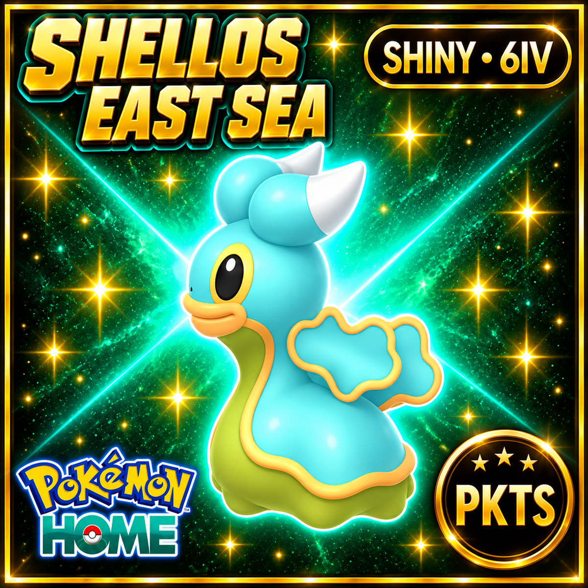 Shiny Shellos East Sea Pokémon HOME 6IV Competitive Battle Ready - Image 1