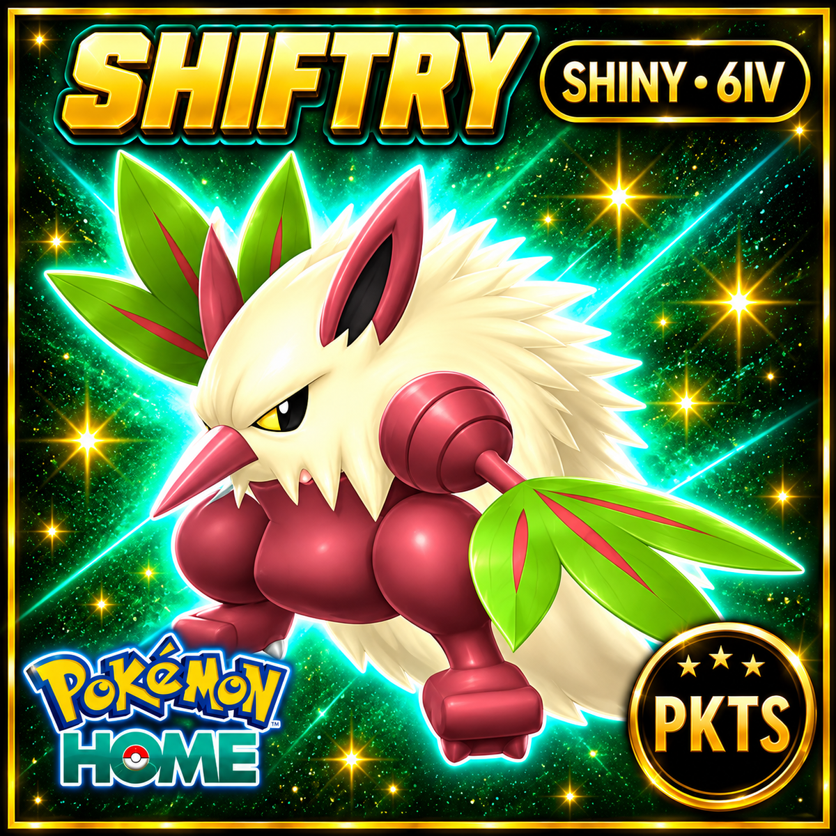 Shiny Shiftry Pokémon HOME 6IV Competitive Battle Ready - Image 1