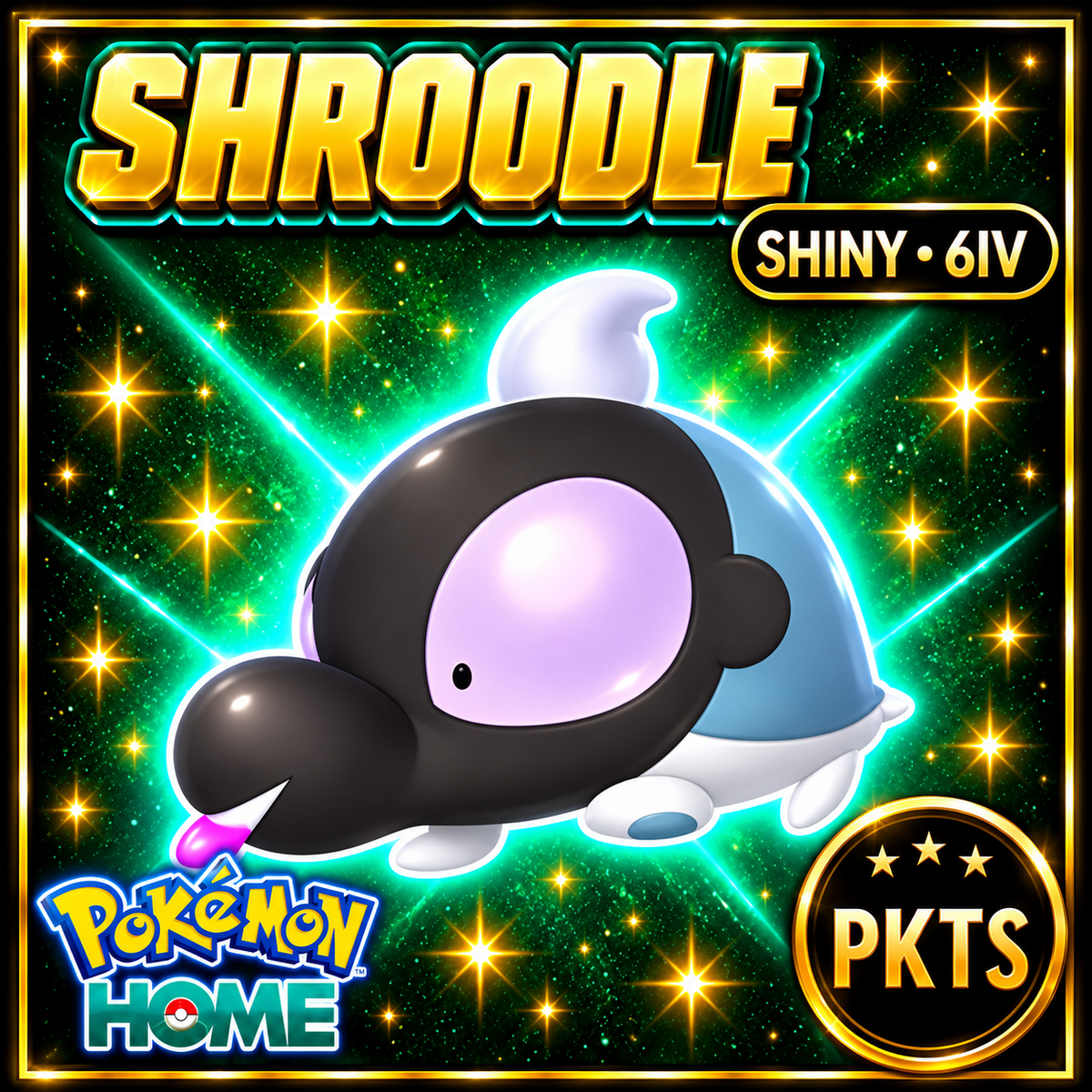 Shiny Shroodle Pokémon HOME 6IV Competitive Battle Ready - Image 1