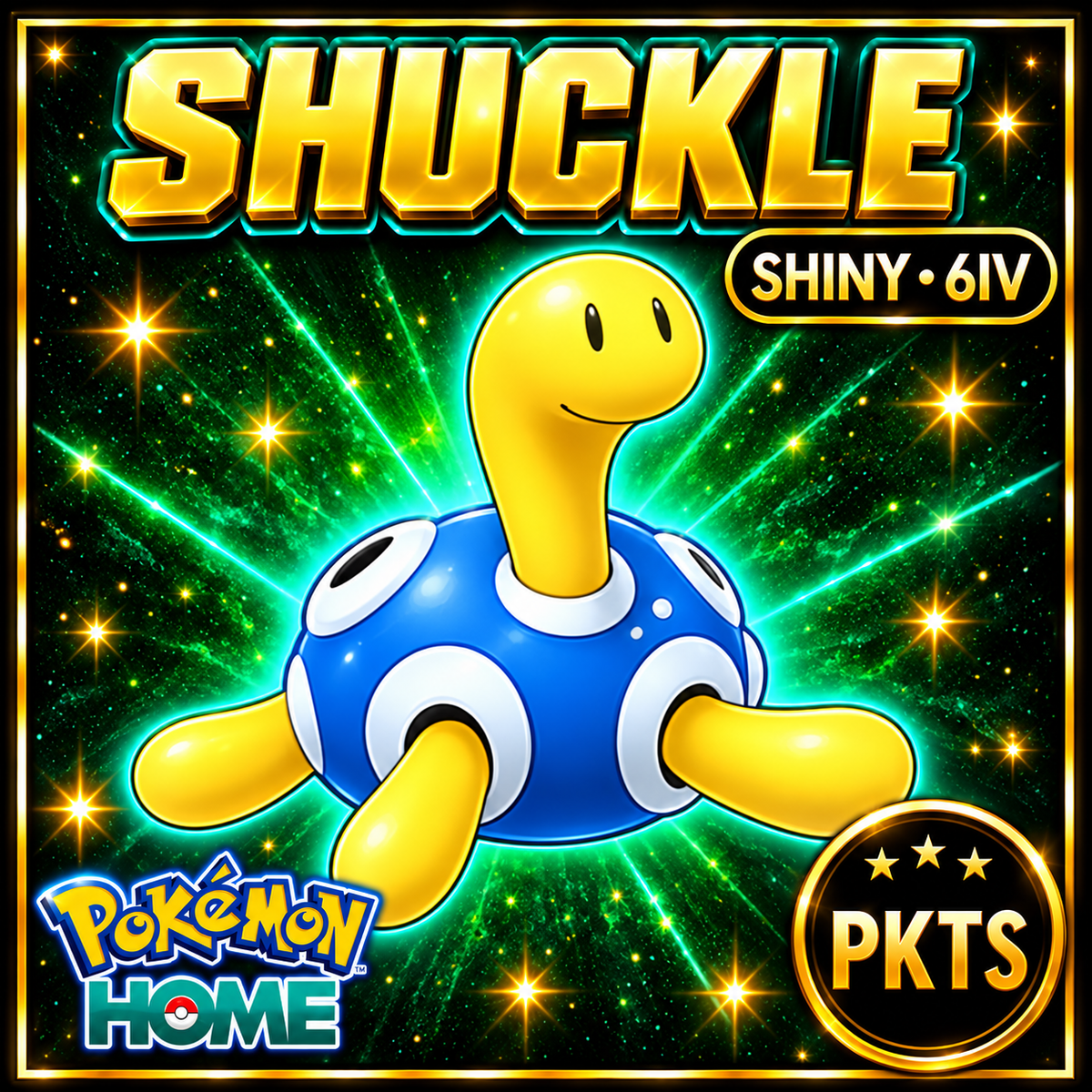Shiny Shuckle. Pokémon HOME delivery only; no transfer back to FRLG.