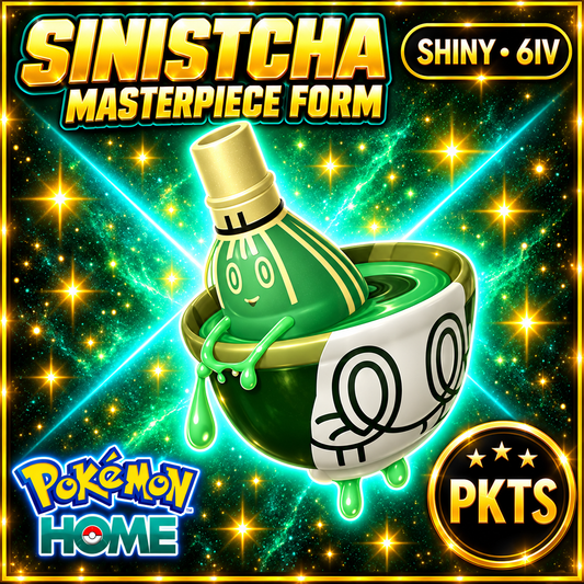 Shiny Sinistcha Masterpiece Form Pokémon HOME 6IV Competitive Battle Ready - Image 1
