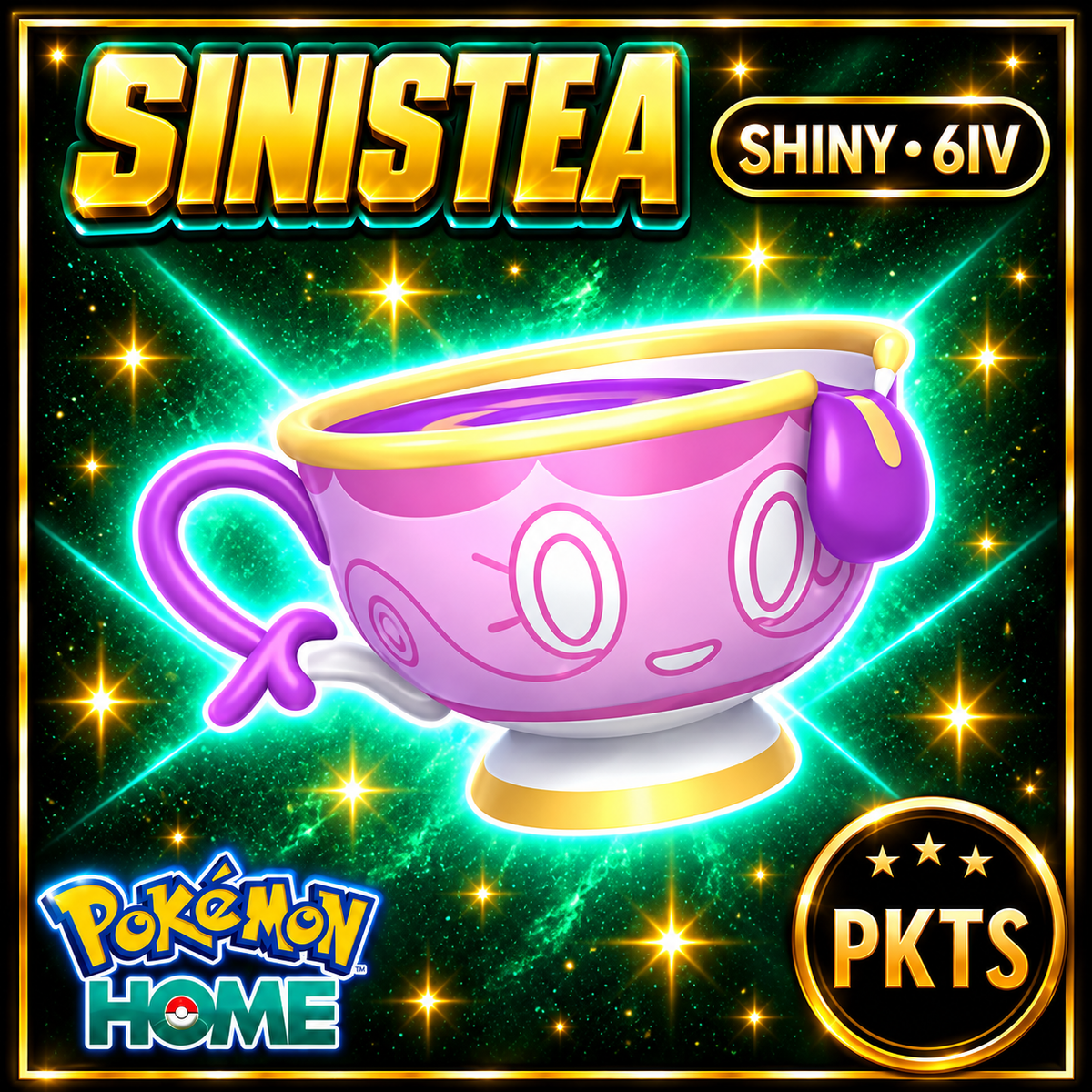 Shiny Sinistea Pokémon HOME 6IV Competitive Battle Ready - Image 1