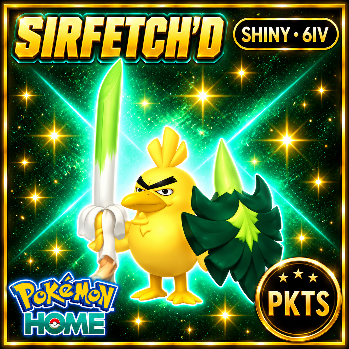 Shiny Sirfetch'd Pokémon HOME 6IV Competitive Battle Ready - Image 1