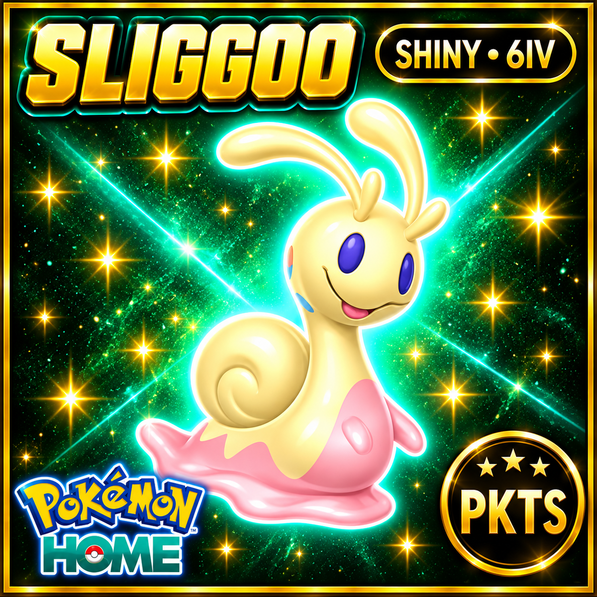 Shiny Sliggoo Pokémon HOME 6IV Competitive Battle Ready - Image 1