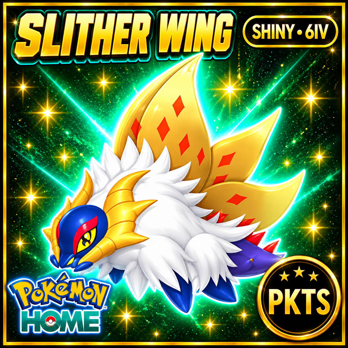 Shiny Slither Wing Pokémon HOME 6IV Competitive Battle Ready - Image 1