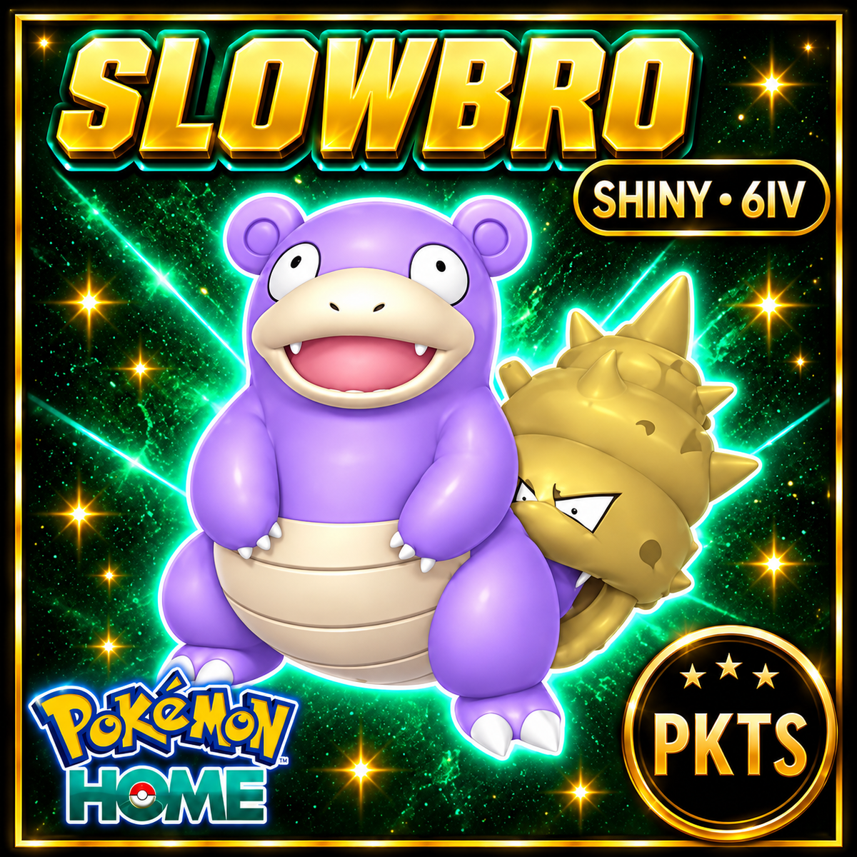 Shiny Slowbro Pokémon HOME 6IV Competitive Battle Ready - Image 1