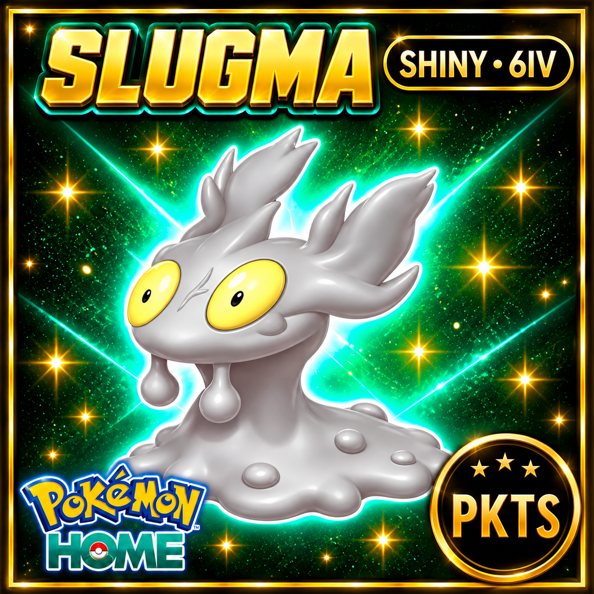Shiny Slugma Pokémon HOME 6IV Competitive Battle Ready - Image 1