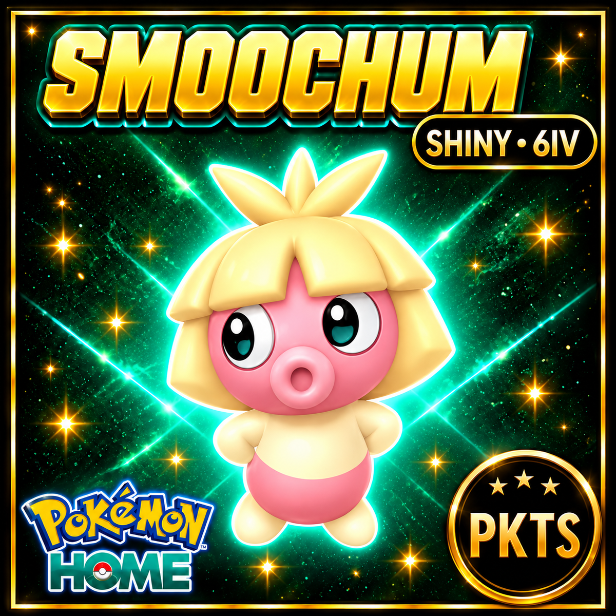 Shiny Smoochum Pokémon HOME 6IV Competitive Battle Ready - Image 1
