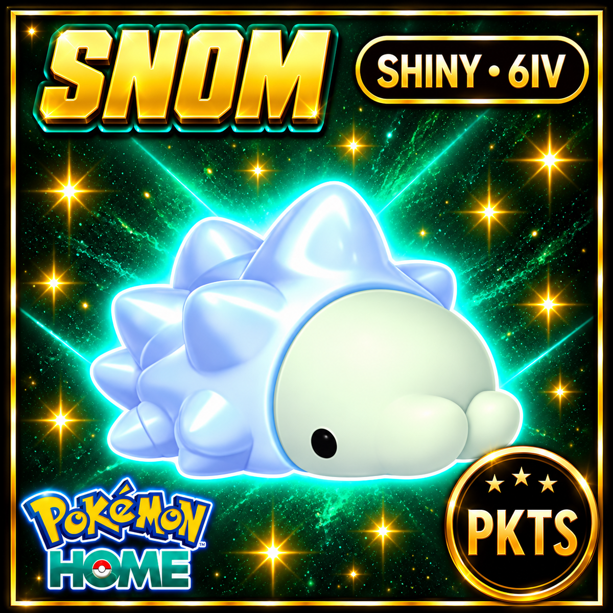 Shiny Snom Pokémon HOME 6IV Competitive Battle Ready - Image 1