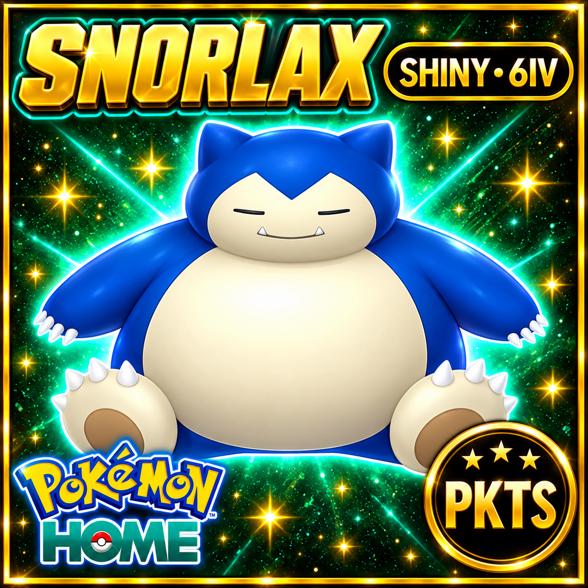 Shiny Snorlax Pokémon HOME 6IV Competitive Battle Ready - Image 1