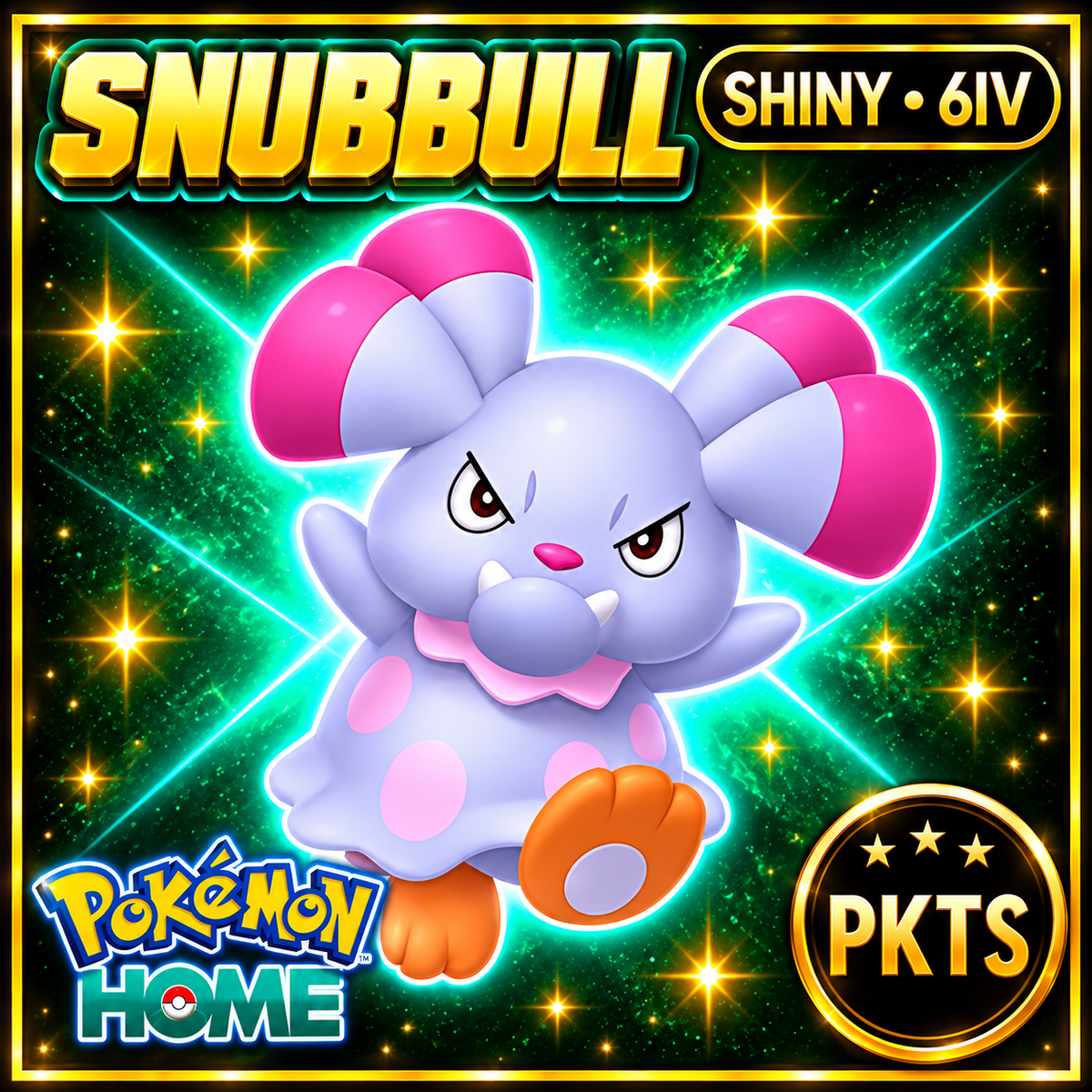 Shiny Snubbull Pokémon HOME 6IV Competitive Battle Ready - Image 1