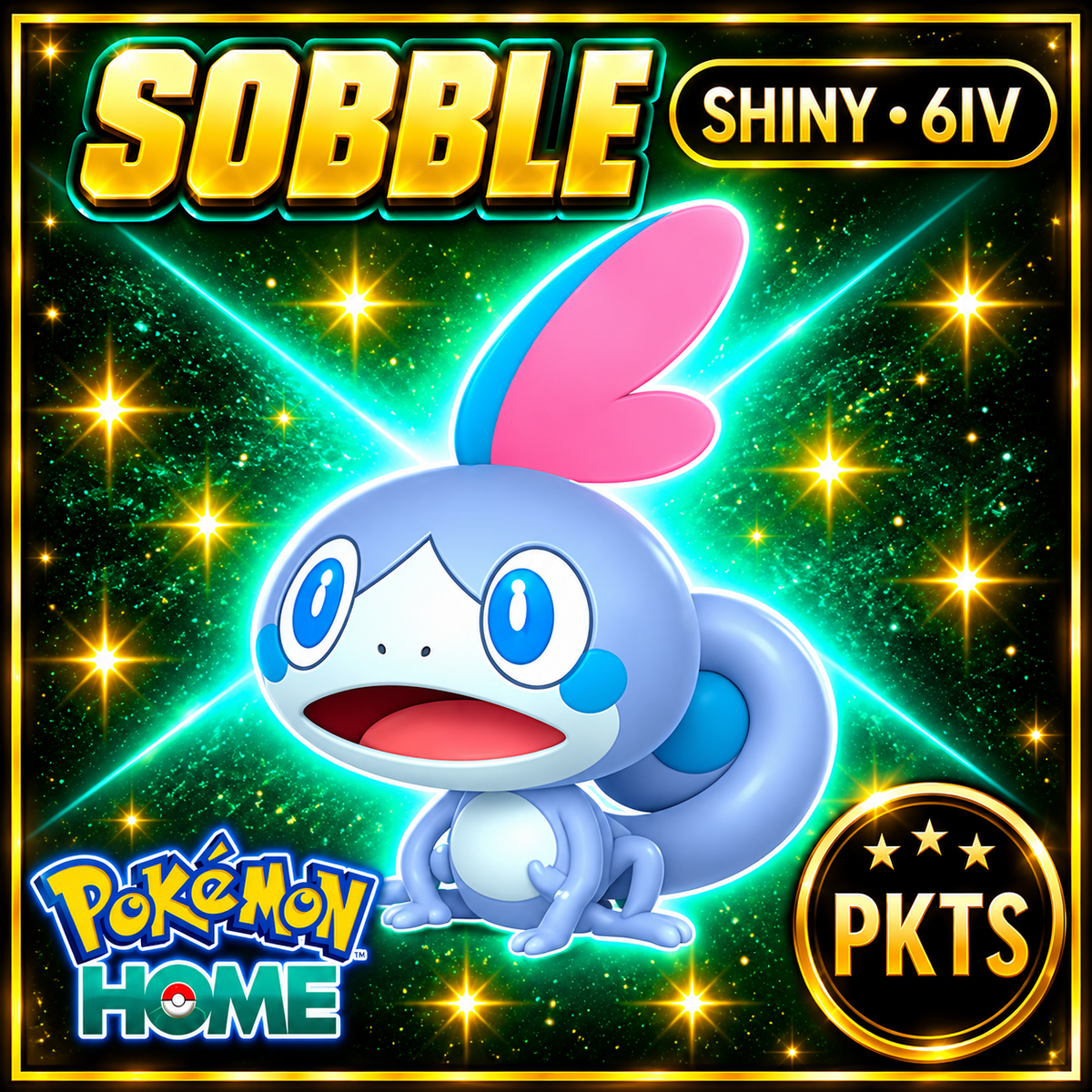 Shiny Sobble Pokémon HOME 6IV Competitive Battle Ready - Image 1