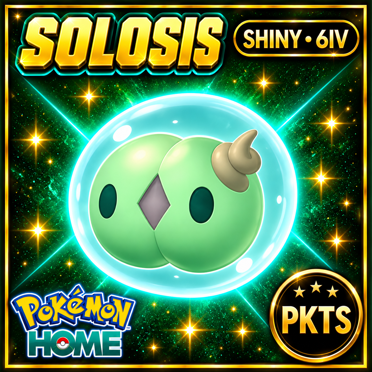 Shiny Solosis Pokémon HOME 6IV Competitive Battle Ready - Image 1