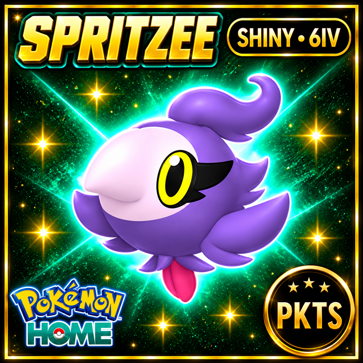 Shiny Spritzee Pokémon HOME 6IV Competitive Battle Ready - Image 1