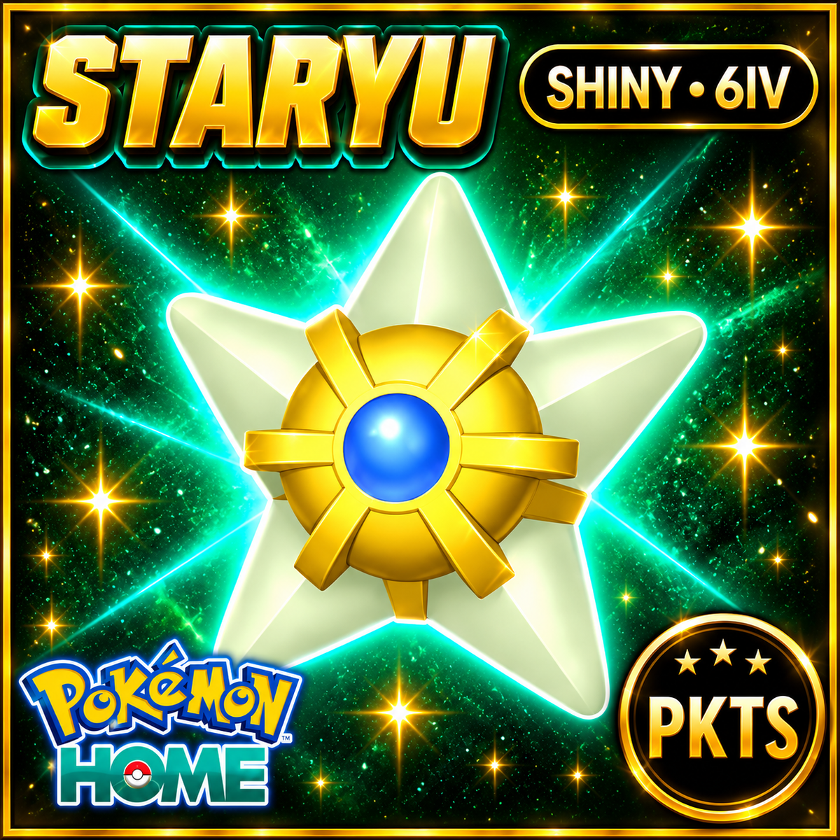 Shiny Staryu Pokémon HOME 6IV Competitive Battle Ready - Image 1