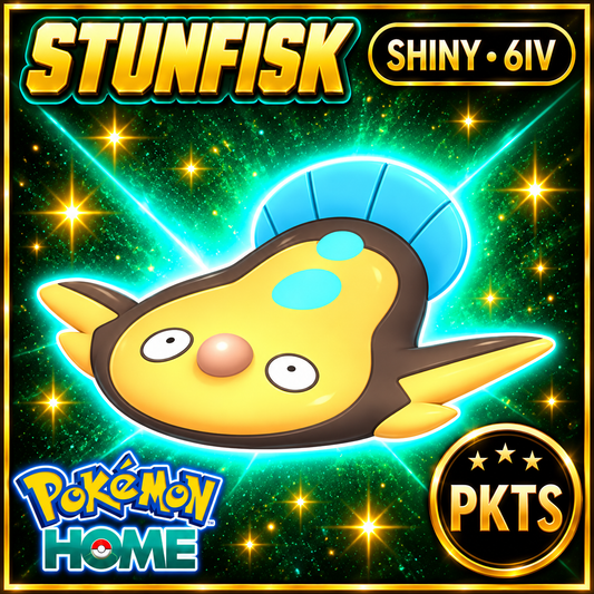 Shiny Alpha Stunfisk Pokémon Legends ZA 6IV Competitive Battle Ready - Image 1