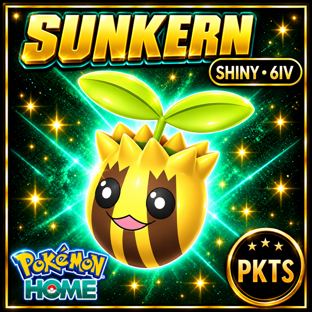 Shiny Sunkern Pokémon HOME 6IV Competitive Battle Ready - Image 1