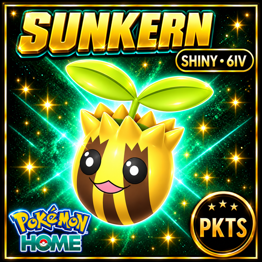 Shiny Sunkern. Pokémon HOME delivery only; no transfer back to FRLG.