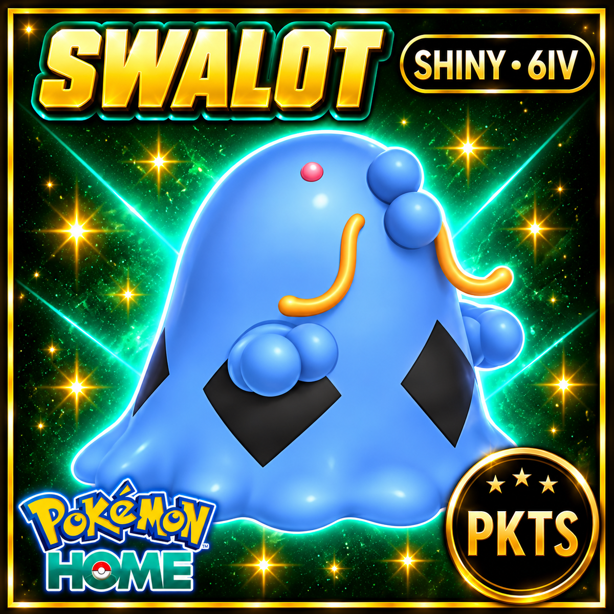 Shiny Swalot Pokémon HOME 6IV Competitive Battle Ready - Image 1