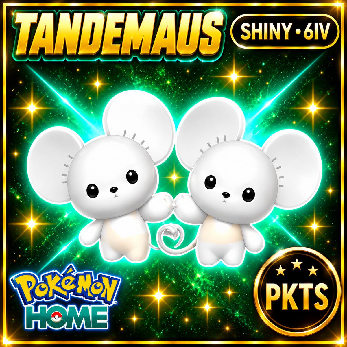 Shiny Tandemaus Pokémon HOME 6IV Competitive Battle Ready - Image 1