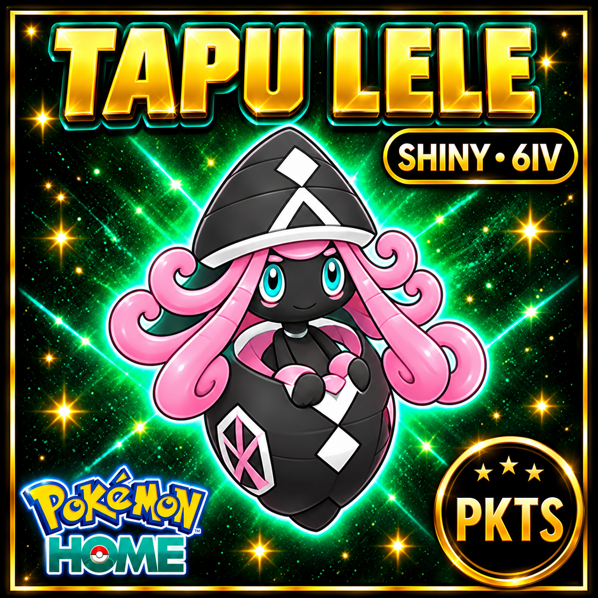 Shiny Tapu Lele Pokémon Sword Shield 6IV PKTS Image 1